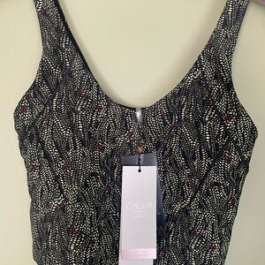 NWT Calia Scoop Neck Tank Bra. Serpent Print Black. XS